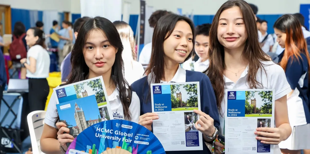 Students at ISHCMC University Fair