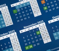 A snapshot of the school academic calendar
