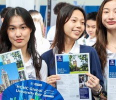Students at IS HCMC University Fair