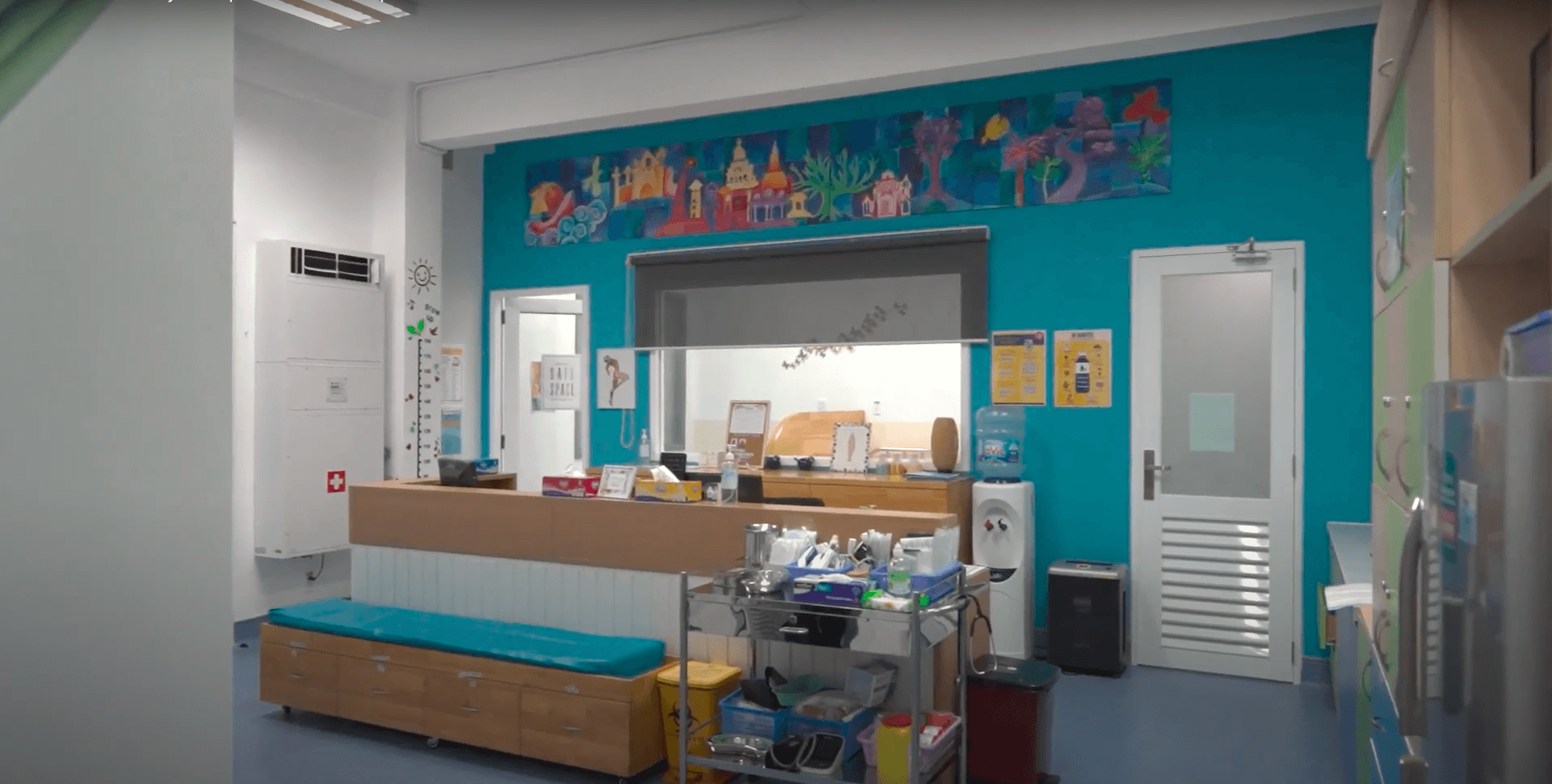 A view of the school health centre