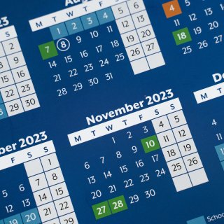 A snapshot of the school academic calendar