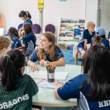 Students in Primary class having fun