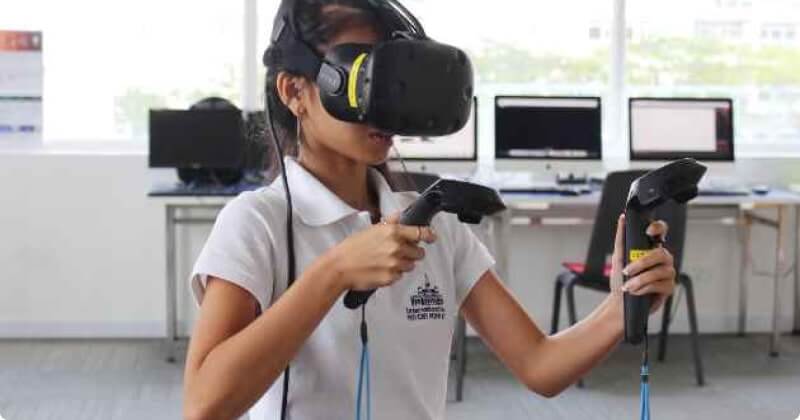 Students in technology class at ISHCMC Secondary Campus