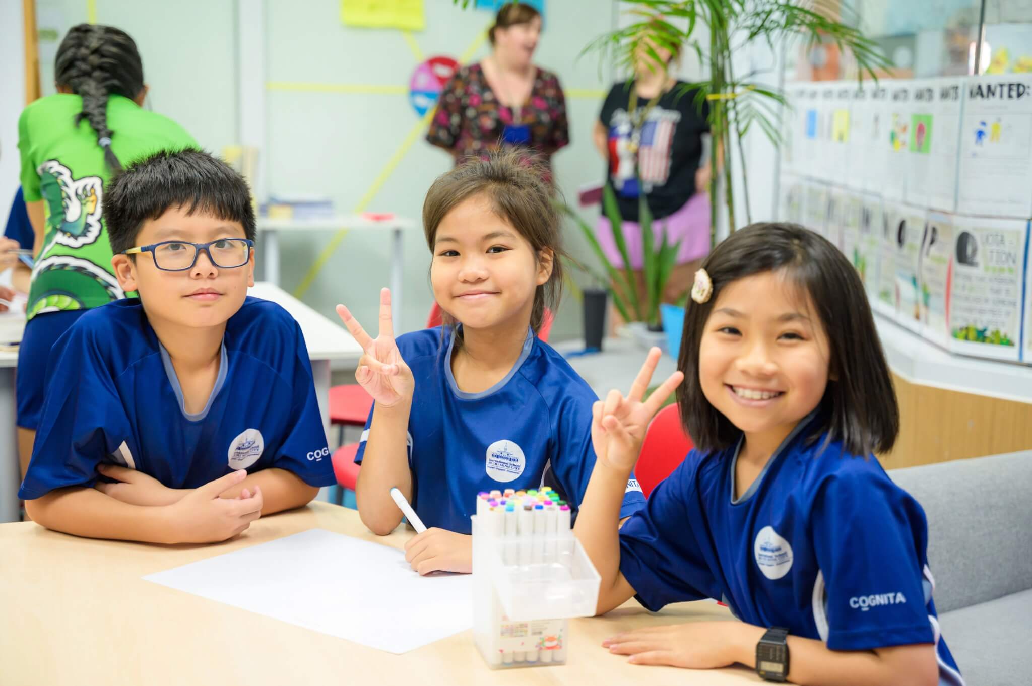 ISHCMC Open House - Three Primary Students in class